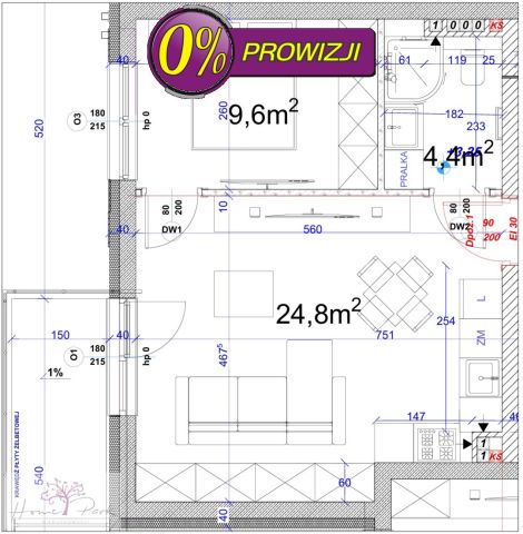 Mieszkanie 2-pokojowe Łódź Dąbrowa. Zdjęcie 1