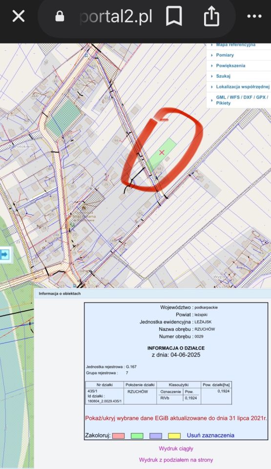 Działka budowlana Rzuchów