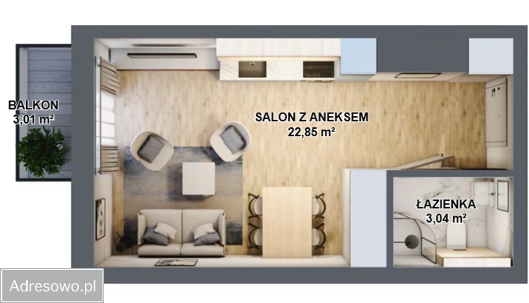 Mieszkanie 1-pokojowe Łódź Polesie, ul. Lipowa. Zdjęcie 2