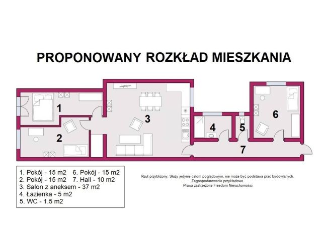 Mieszkanie 4-pokojowe Łódź Śródmieście, ul. Polskiej Organizacji Wojskowej. Zdjęcie 4