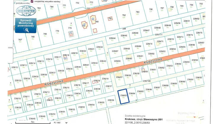 Działka budowlana Sławoszyno