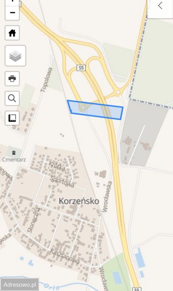 Działka inwestycyjna Korzeńsko. Zdjęcie 3