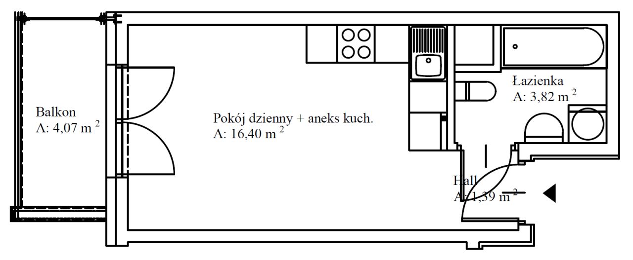 Mieszkanie 1-pokojowe Kraków Dębniki, ul. Anny Szwed-Śniadowskiej. Zdjęcie 26