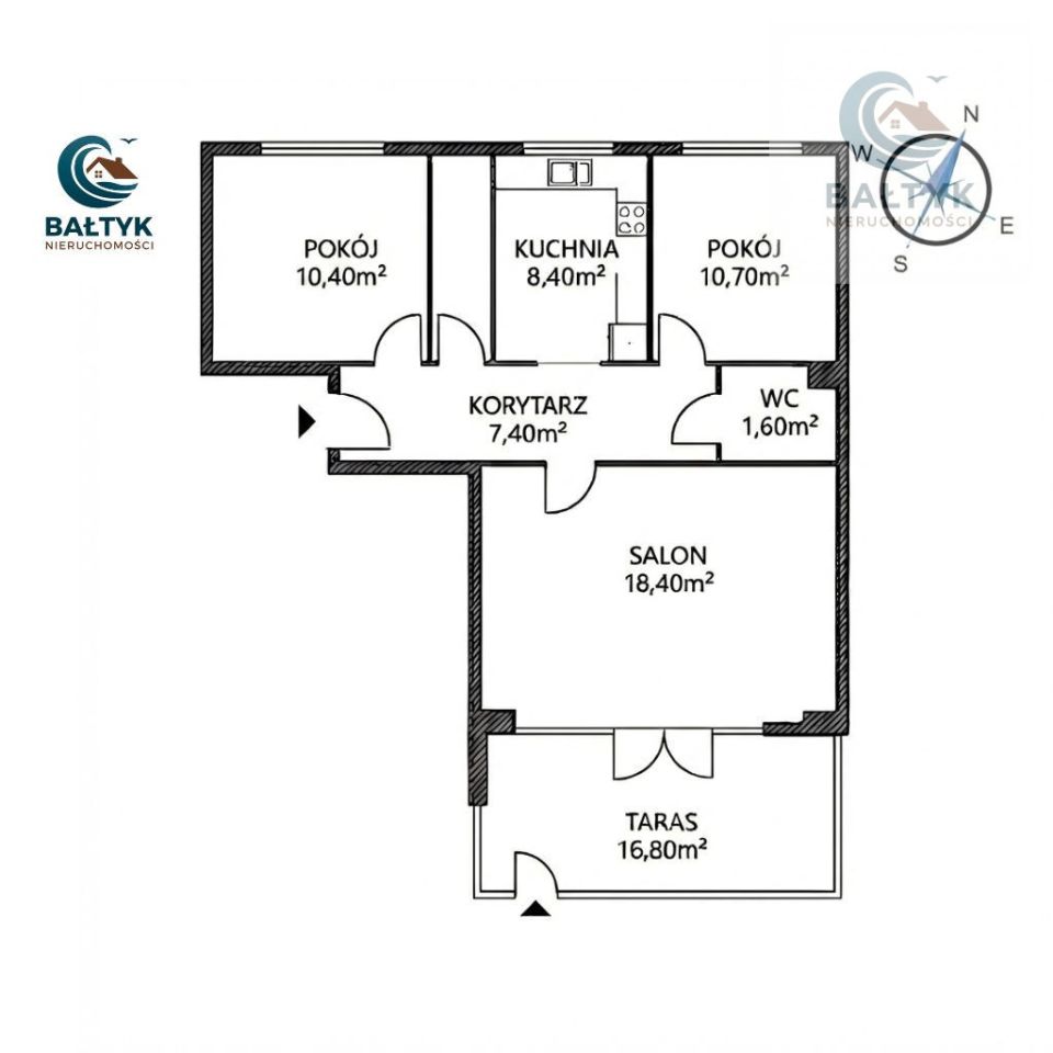 Mieszkanie 3-pokojowe Gdańsk Morena, ul. Morenowe Wzgórze. Zdjęcie 11