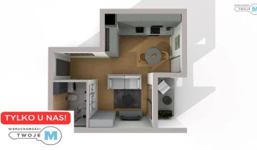 Mieszkanie 1-pokojowe Kielce