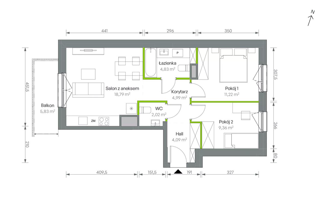 Mieszkanie 3-pokojowe Warszawa Targówek, ul. Oliwska. Zdjęcie 16