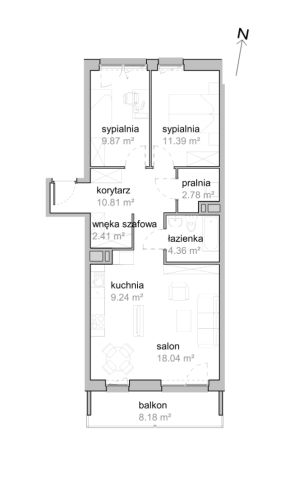 Mieszkanie 3-pokojowe Wrocław Tarnogaj, ul. Piękna. Zdjęcie 7