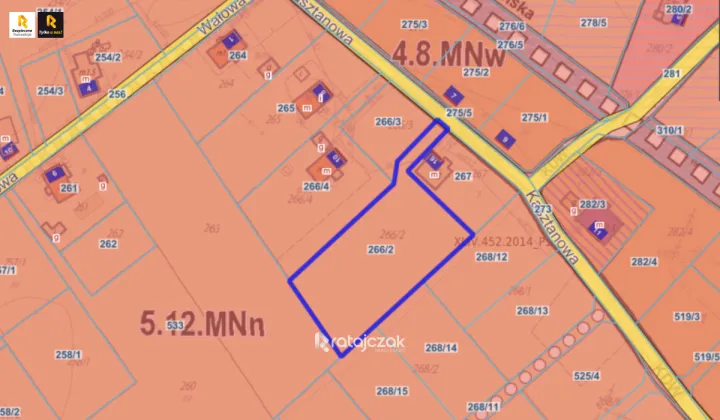 Działka inwestycyjna Drewnica, ul. Kasztanowa