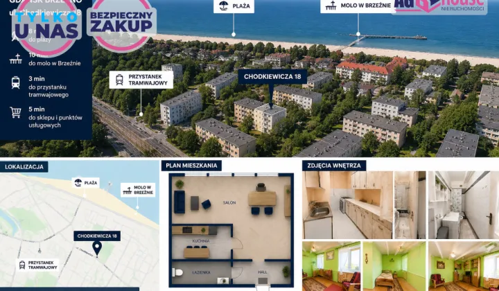 Mieszkanie 1-pokojowe Gdańsk Brzeźno, ul. Karola Chodkiewicza