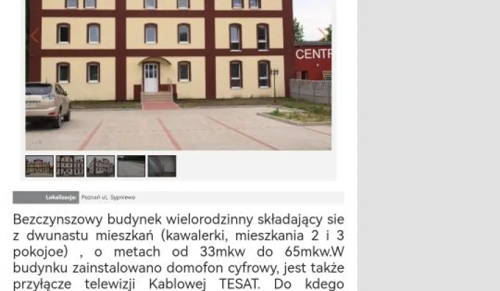 Mieszkanie 2-pokojowe Poznań Głuszyna, ul. Sypniewo