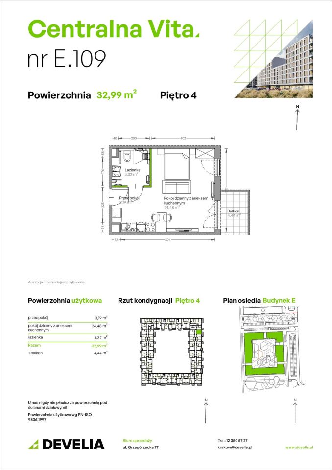 Mieszkanie 1-pokojowe Kraków Czyżyny, ul. Romana Ciesielskiego. Zdjęcie 14