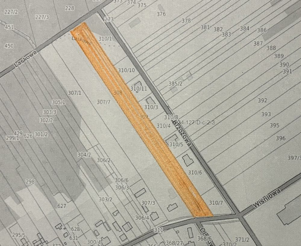 Działka inwestycyjna Pasek