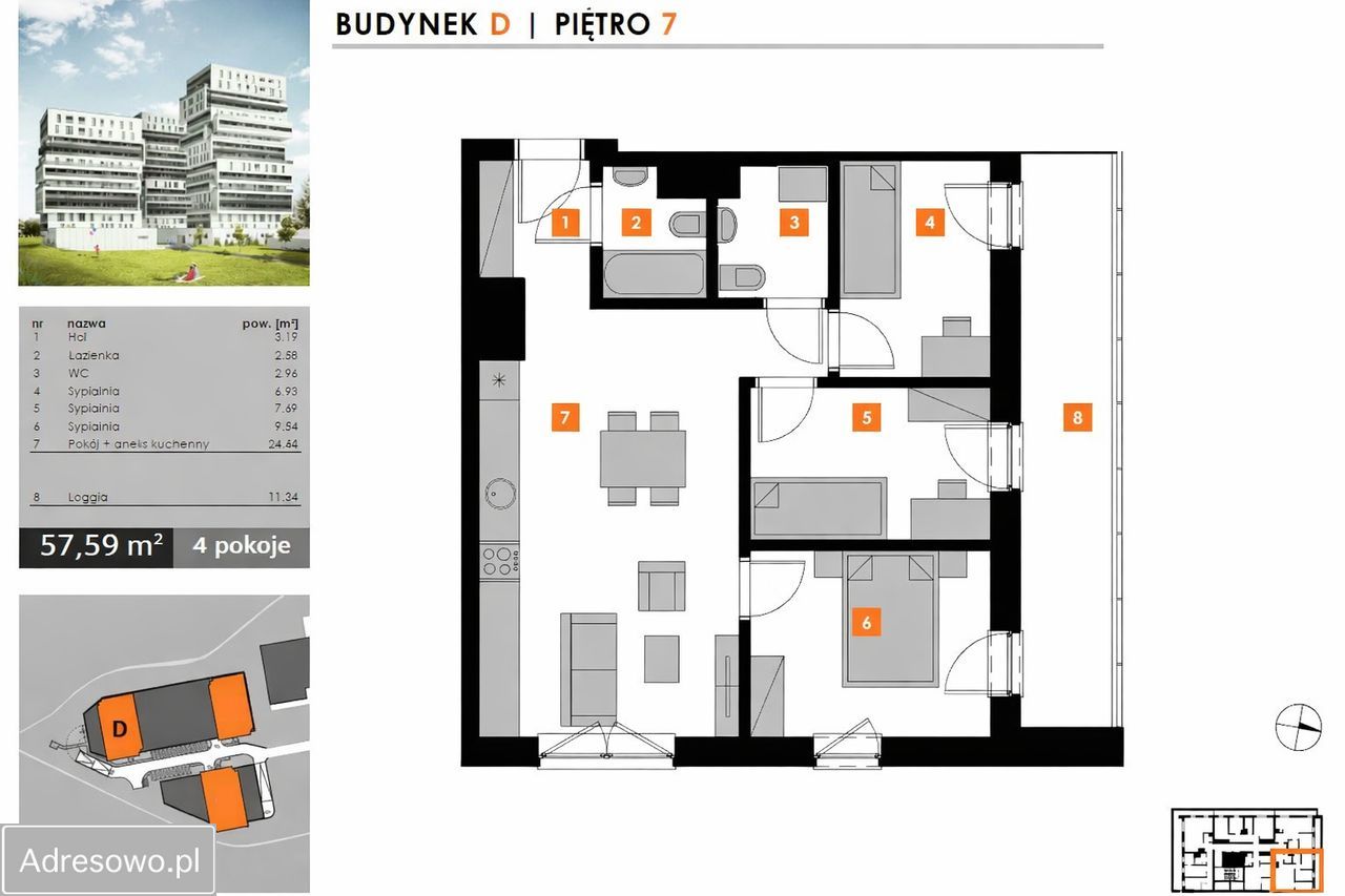 Mieszkanie 4-pokojowe Rzeszów, ul. Witolda. Zdjęcie 14