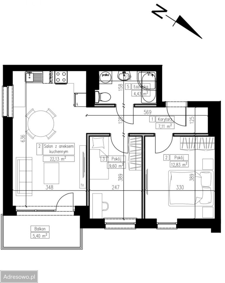 Mieszkanie 3-pokojowe Prądocin. Zdjęcie 14