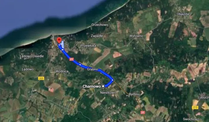 Działka inwestycyjna Charnowo