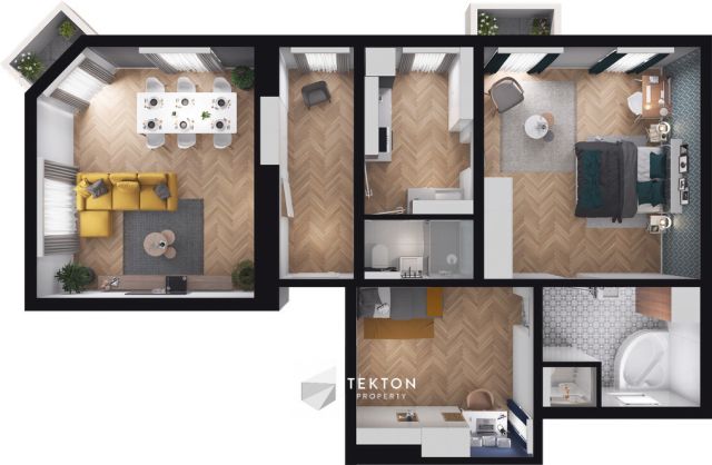 Mieszkanie 3-pokojowe Gdańsk Nowy Port, ul. Oliwska. Zdjęcie 16