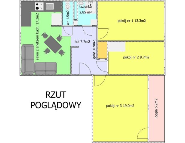 Mieszkanie 4-pokojowe Wrocław Kozanów, ul. Pilczycka. Zdjęcie 4