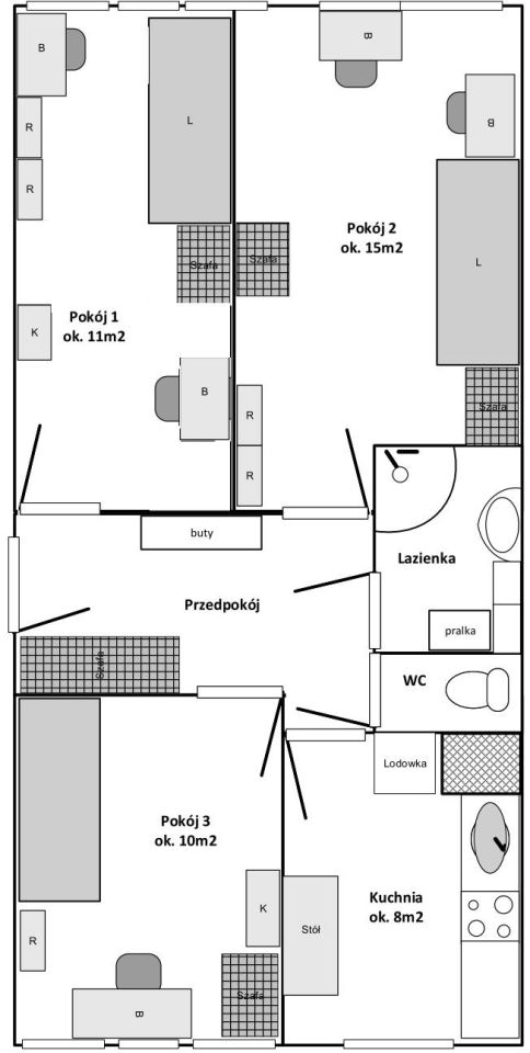 Pokój Wrocław Krzyki, ul. Komandorska. Zdjęcie 11