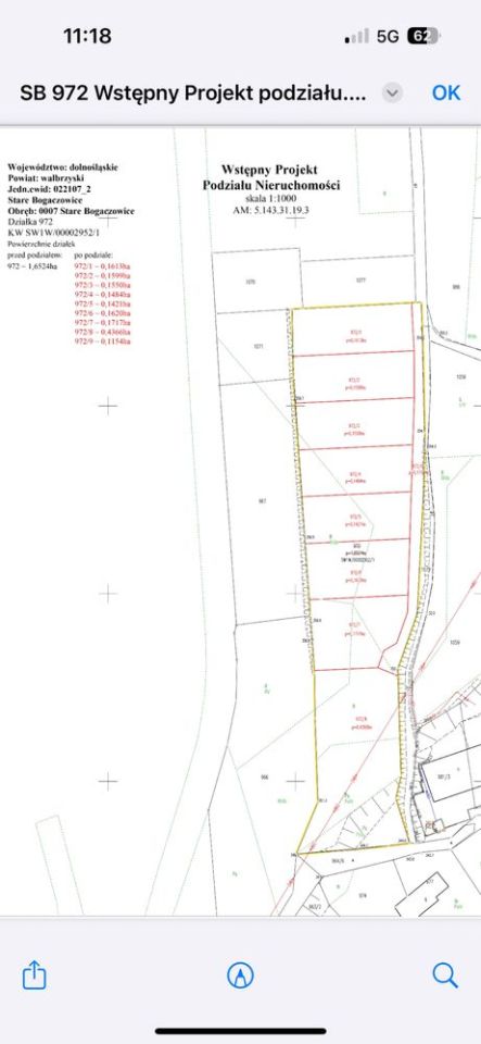 Działka budowlana Stare Bogaczowice