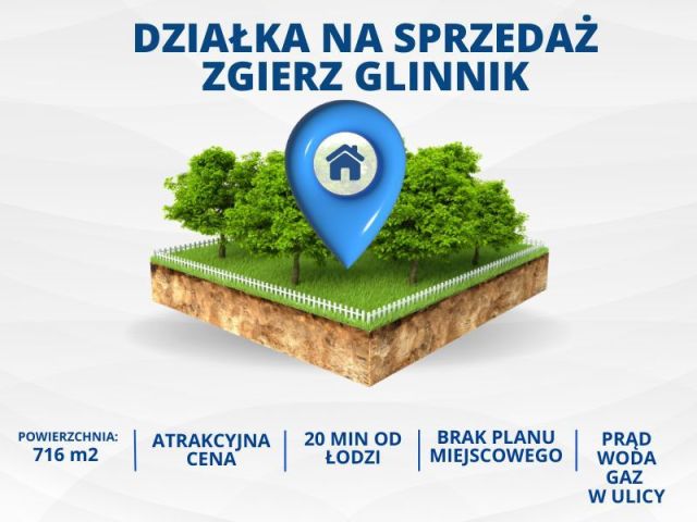 Działka budowlana Glinnik, ul. Leśna. Zdjęcie 1