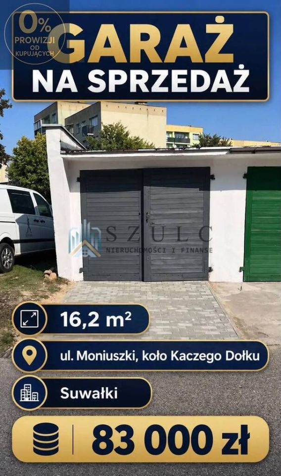 Garaż/miejsce parkingowe Suwałki, ul. Stanisława Moniuszki. Zdjęcie 1
