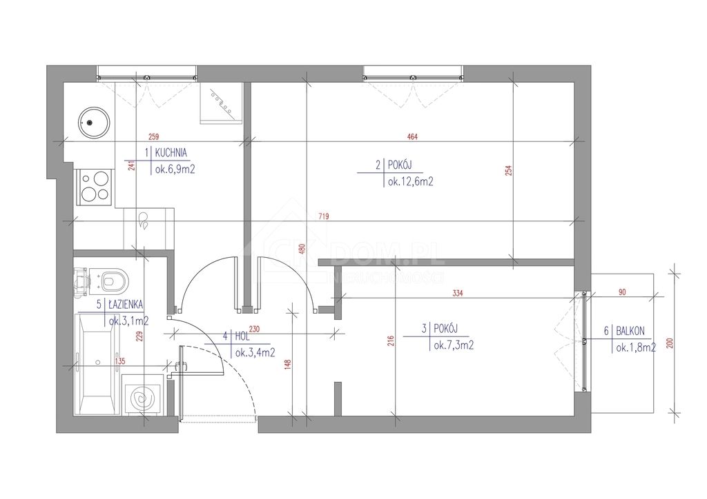 Mieszkanie 2-pokojowe Kielce Centrum, ul. Wspólna. Zdjęcie 6