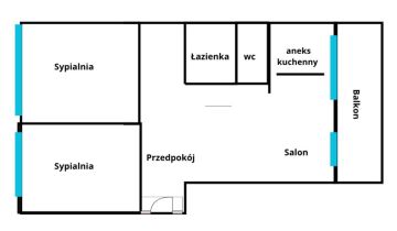 Mieszkanie 3-pokojowe Warszawa Wola, ul. Nakielska