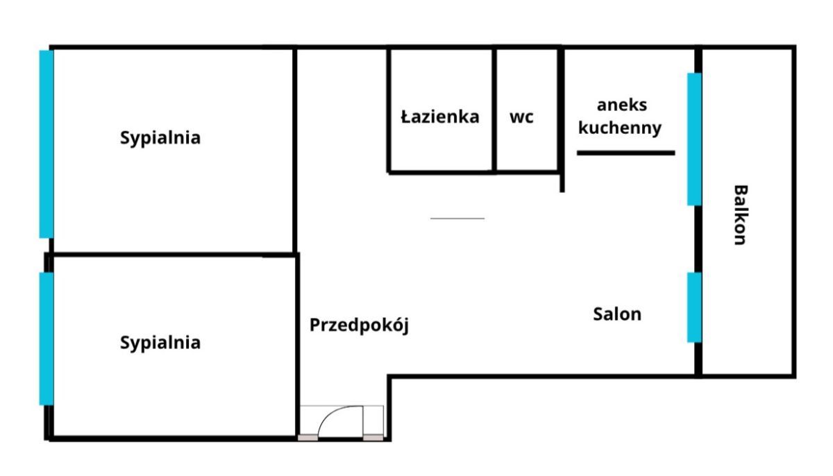 Mieszkanie 3-pokojowe Warszawa Wola, ul. Nakielska