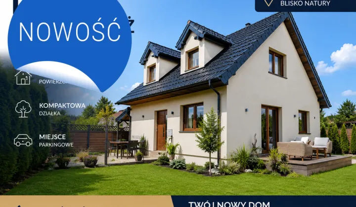 dom wolnostojący, 5 pokoi Borówno