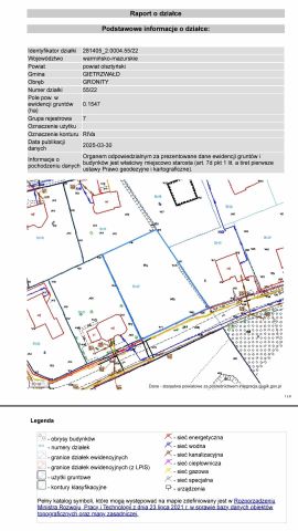 Działka rolna Gronity, ul. Na Skraju. Zdjęcie 2