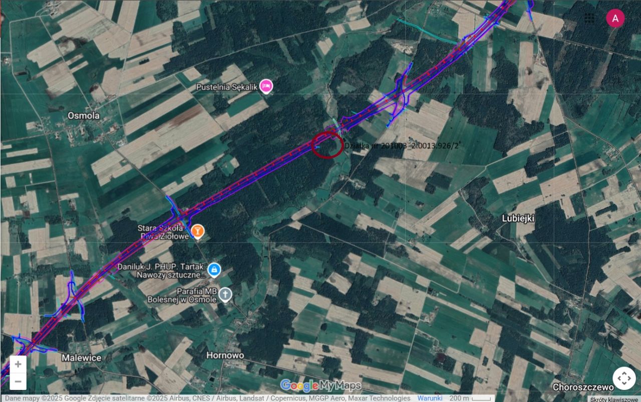 Działka leśna Osmola