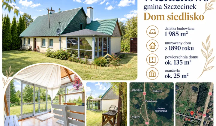 dom wolnostojący, 4 pokoje Wierzchowo