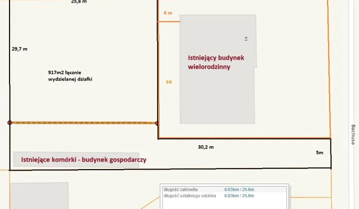 Działka budowlana Warszawa Wawer, ul. Bachusa