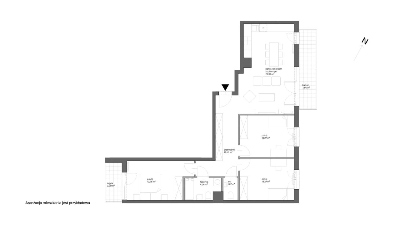 Mieszkanie 4-pokojowe Kraków Bieżanów, ul. Henryka i Karola Czeczów. Zdjęcie 7