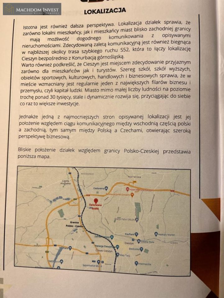 Działka inwestycyjna Cieszyn, ul. Frysztacka. Zdjęcie 6