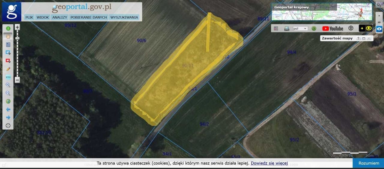 Działka budowlana Zarośle Cienkie. Zdjęcie 4