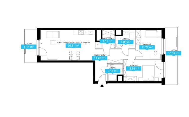 Mieszkanie 3-pokojowe Warszawa Wola, ul. Gumińska. Zdjęcie 3