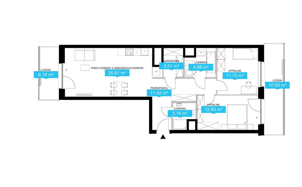 Mieszkanie 3-pokojowe Warszawa Wola, ul. Gumińska. Zdjęcie 3