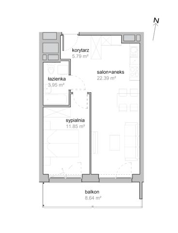 Mieszkanie 2-pokojowe Wrocław Tarnogaj, ul. Piękna. Zdjęcie 7