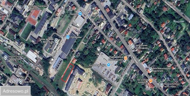 Działka inwestycyjna Jędrzejów, ul. Okrzei. Zdjęcie 1