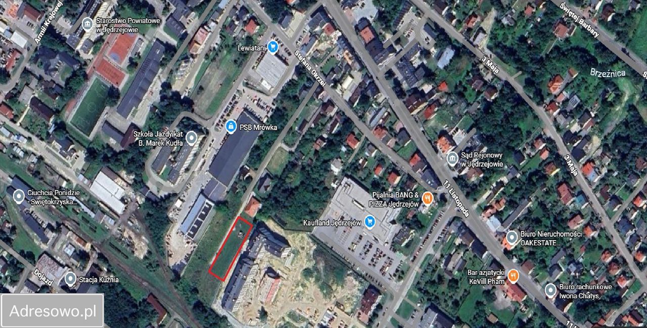Działka inwestycyjna Jędrzejów, ul. Okrzei. Zdjęcie 1