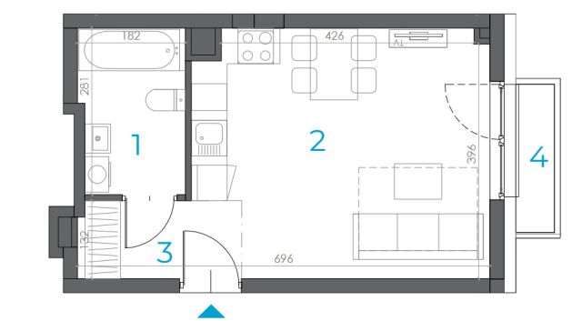 Mieszkanie 1-pokojowe Wrocław Gaj. Zdjęcie 16
