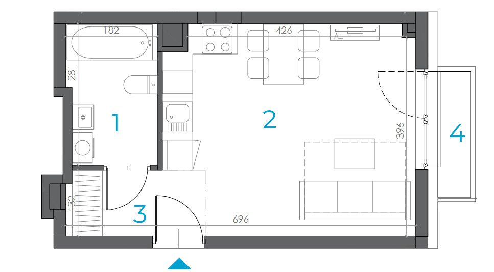 Mieszkanie 1-pokojowe Wrocław Gaj. Zdjęcie 16