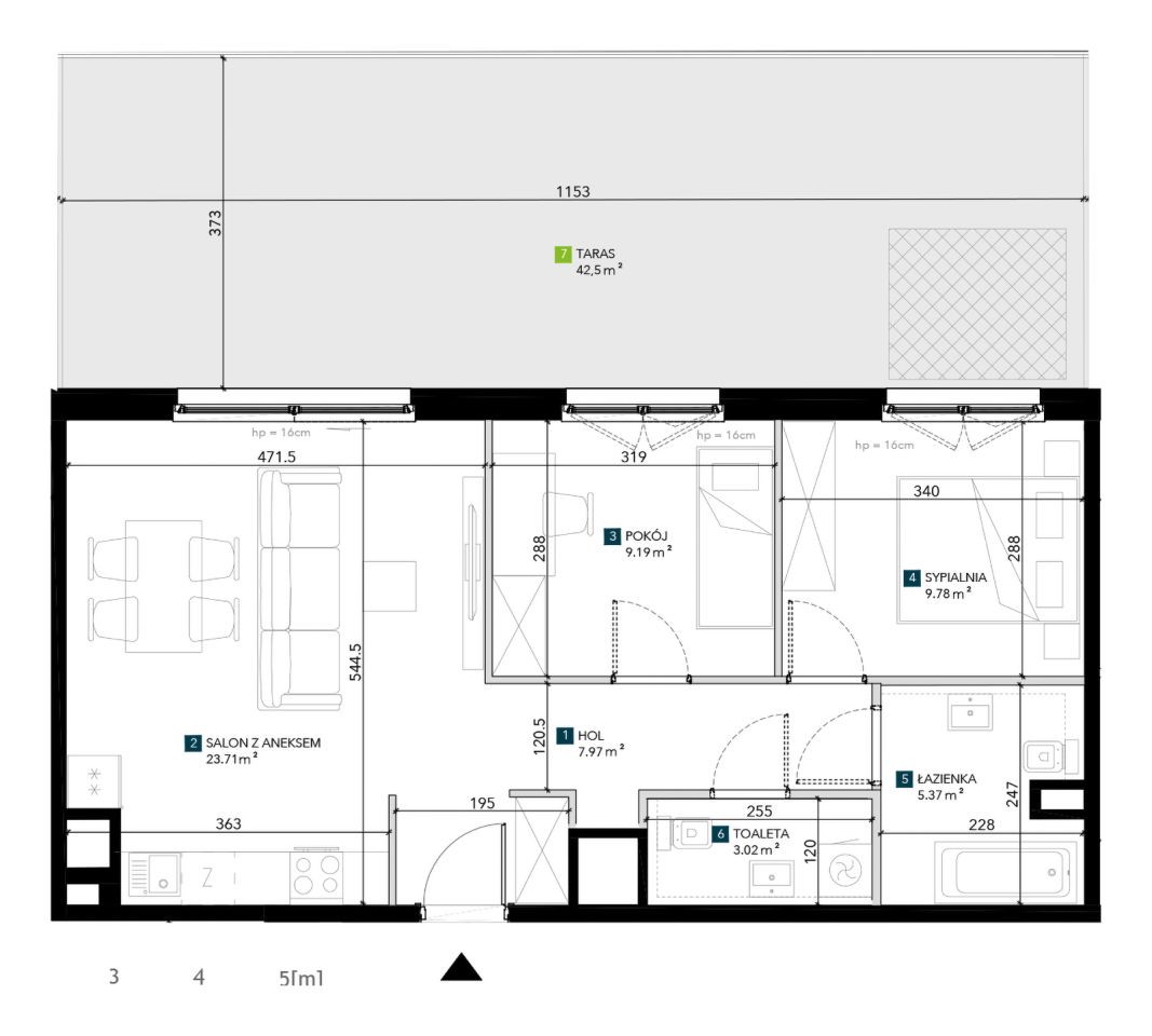 Mieszkanie 3-pokojowe Wrocław Krzyki, ul. Świeradowska. Zdjęcie 5