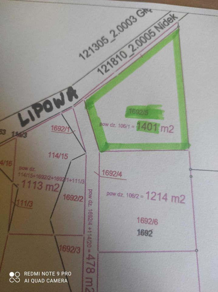 Działka budowlana Nidek, ul. Lipowa. Zdjęcie 2