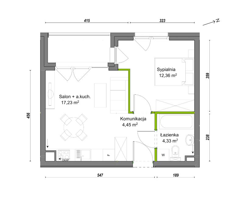 Mieszkanie 2-pokojowe Wrocław Ołtaszyn, ul. Orawska. Zdjęcie 8