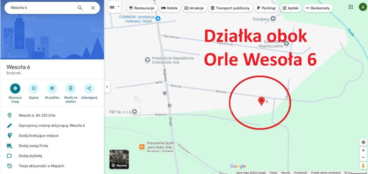 Działka budowlana Orle, ul. Wesoła. Zdjęcie 17