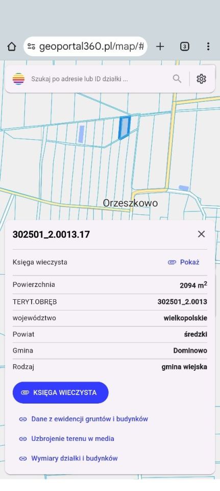 Działka rolno-budowlana Orzeszkowo. Zdjęcie 2