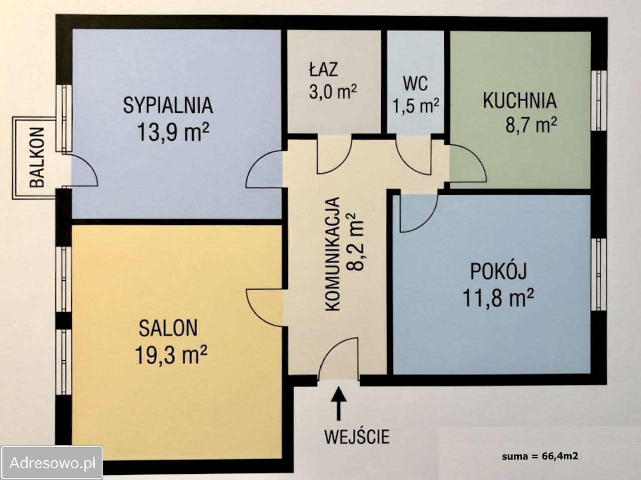 Mieszkanie 3-pokojowe Jaworzno Podłęże, ul. Brodzińskiego. Zdjęcie 3