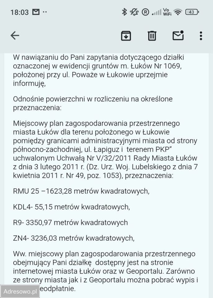 Działka rolno-budowlana Łuków, ul. Poważe. Zdjęcie 19